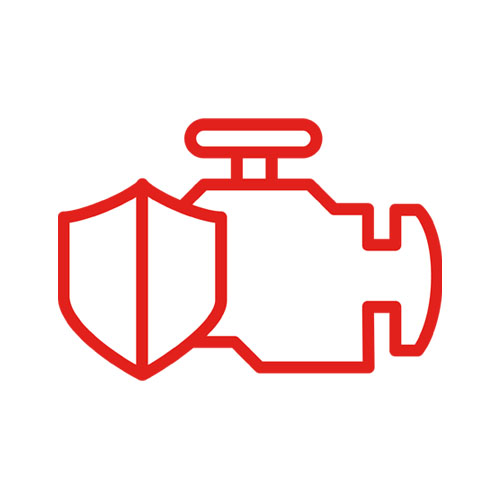 shield and engine icon