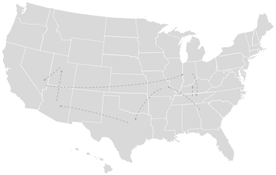Forever Rising Tour Map