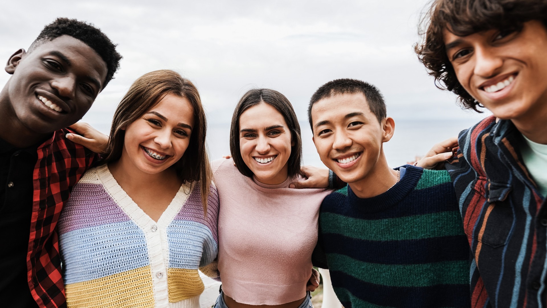 Group of happy friends