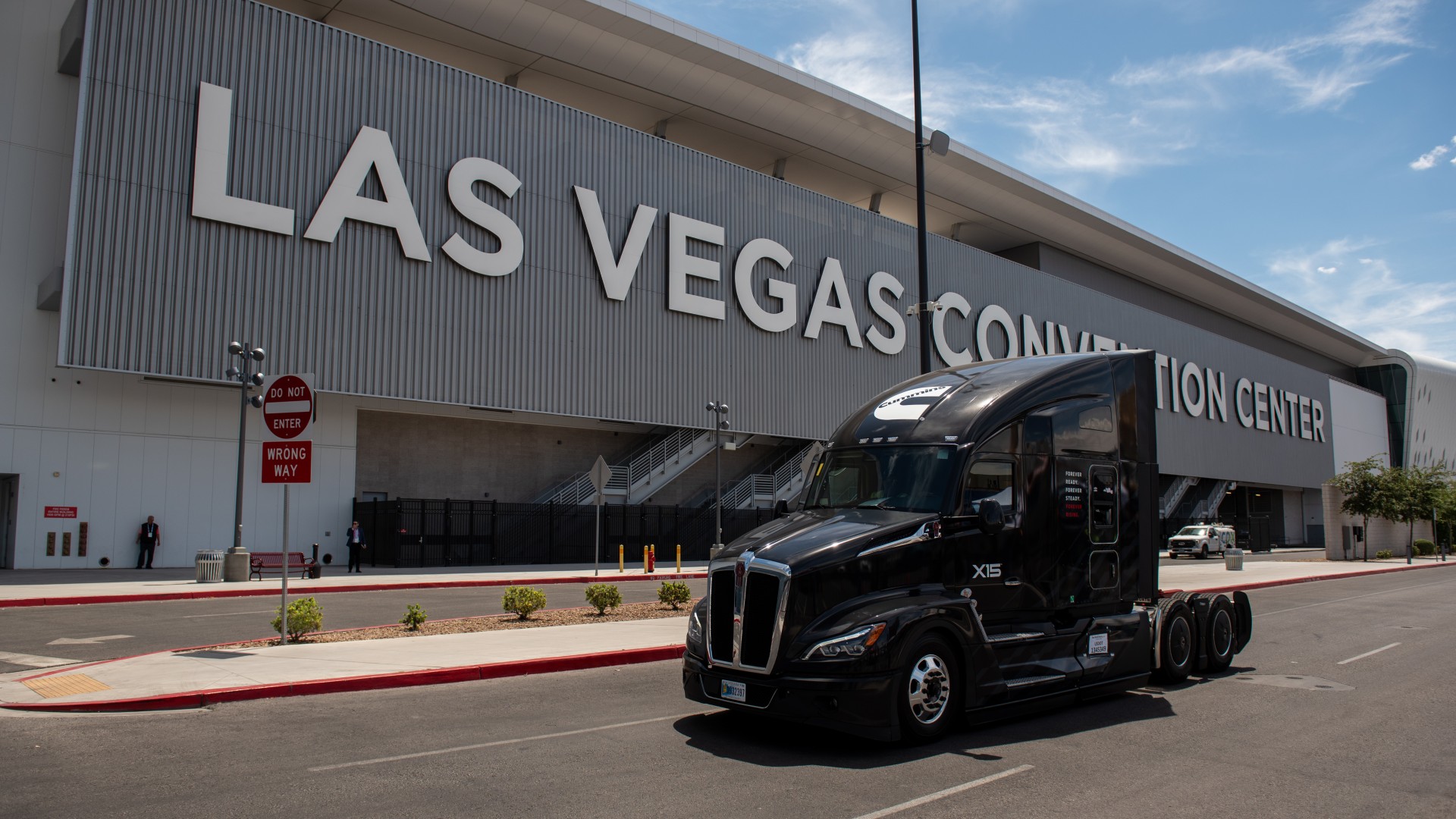Forever Rising Tour branded truck at the Las Vegas convention center