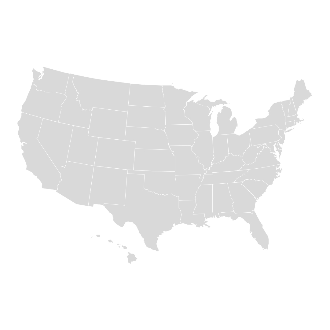 flat map of united states of america