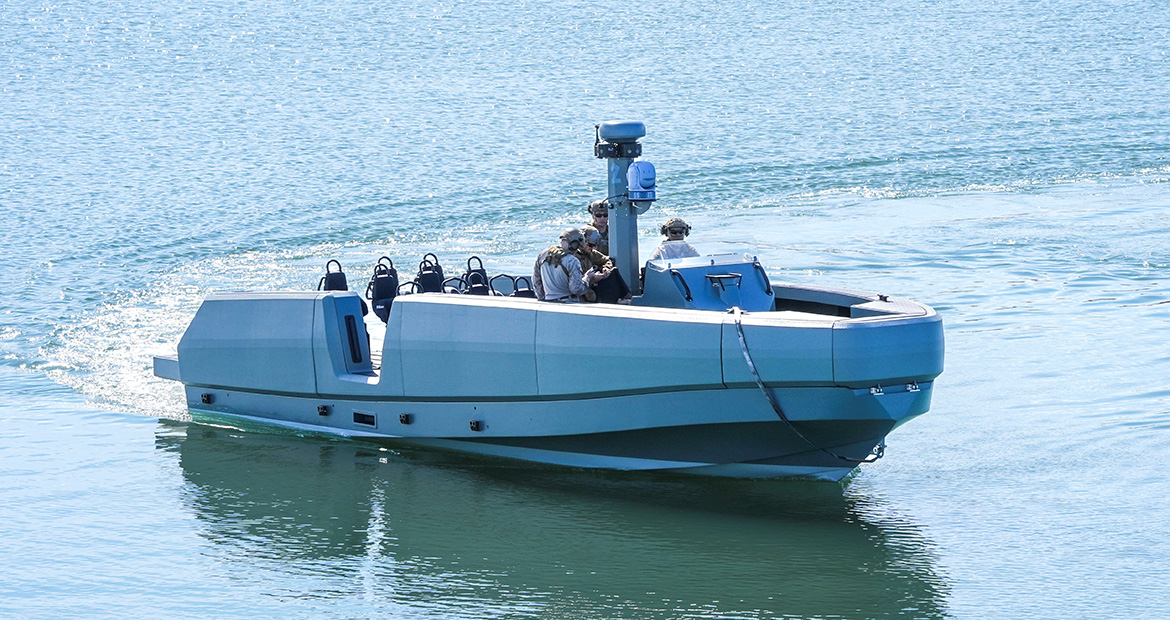 The Whisky Bravo in the ocean