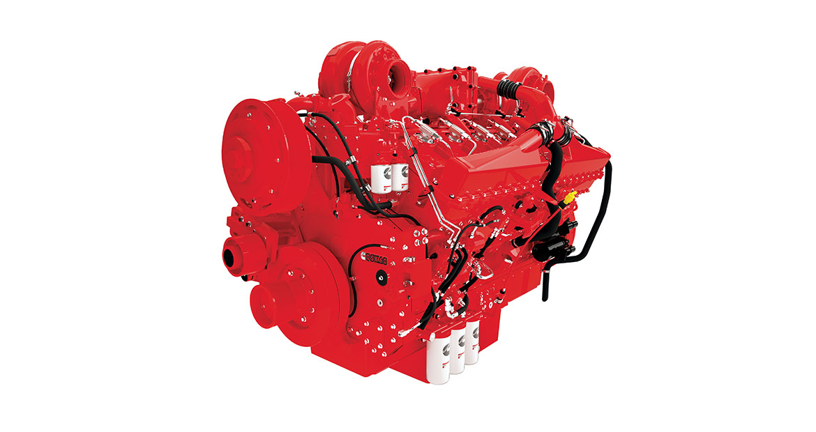 Red QSK60 mining engine