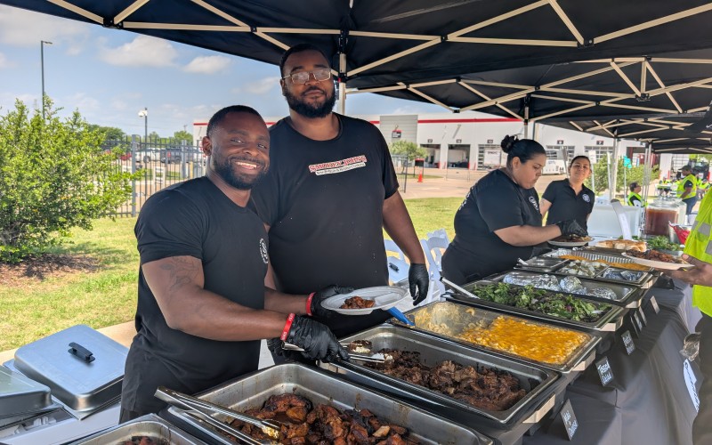 Chefs working at the Forever Rising Tour stop at Dallas