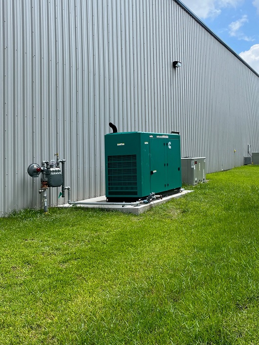 Generator near building