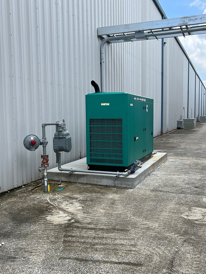Generator near building