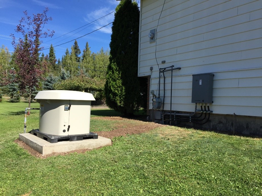 image of Cummins home generator connected to a home 