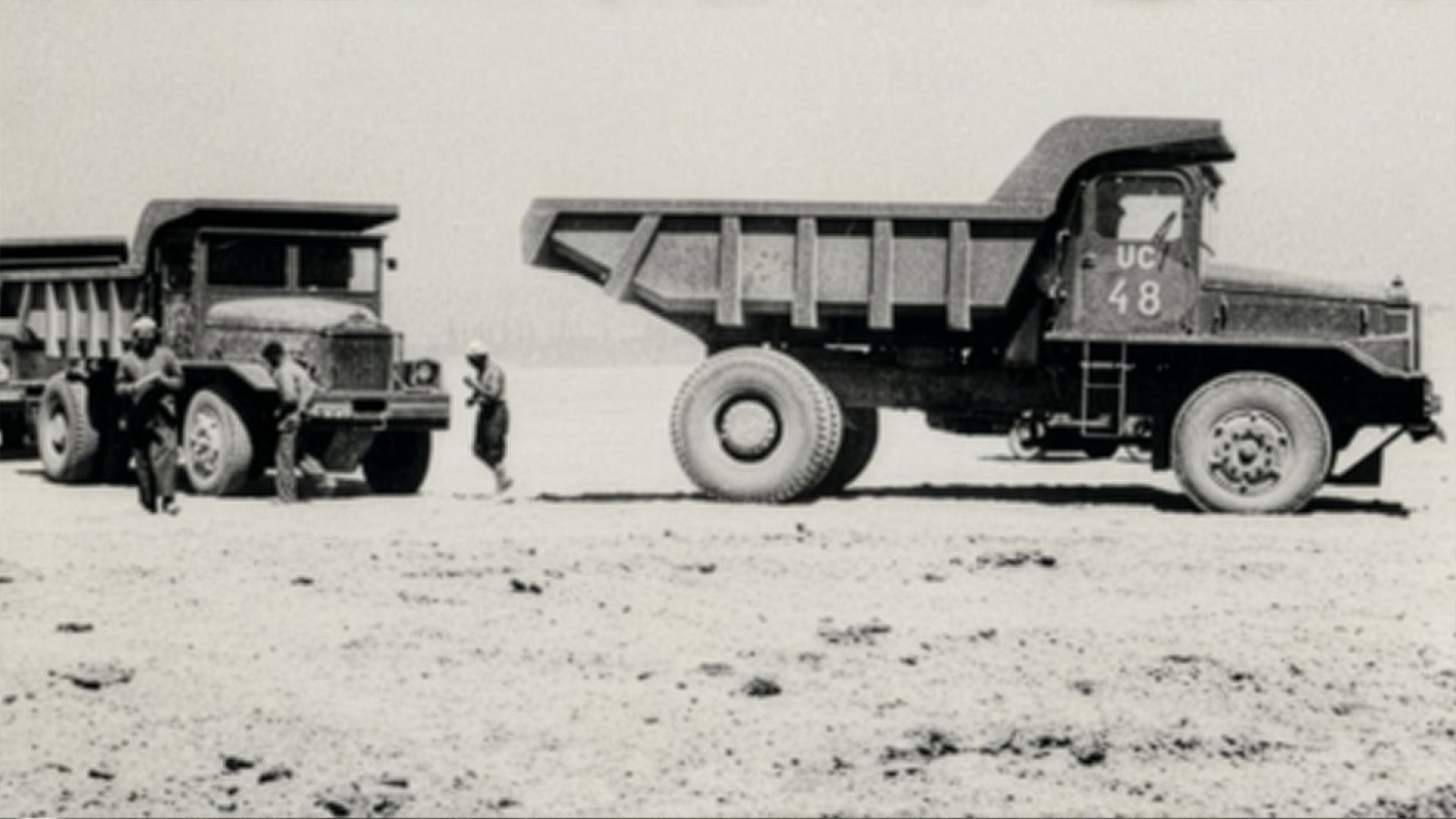 Vintage mining vehicles