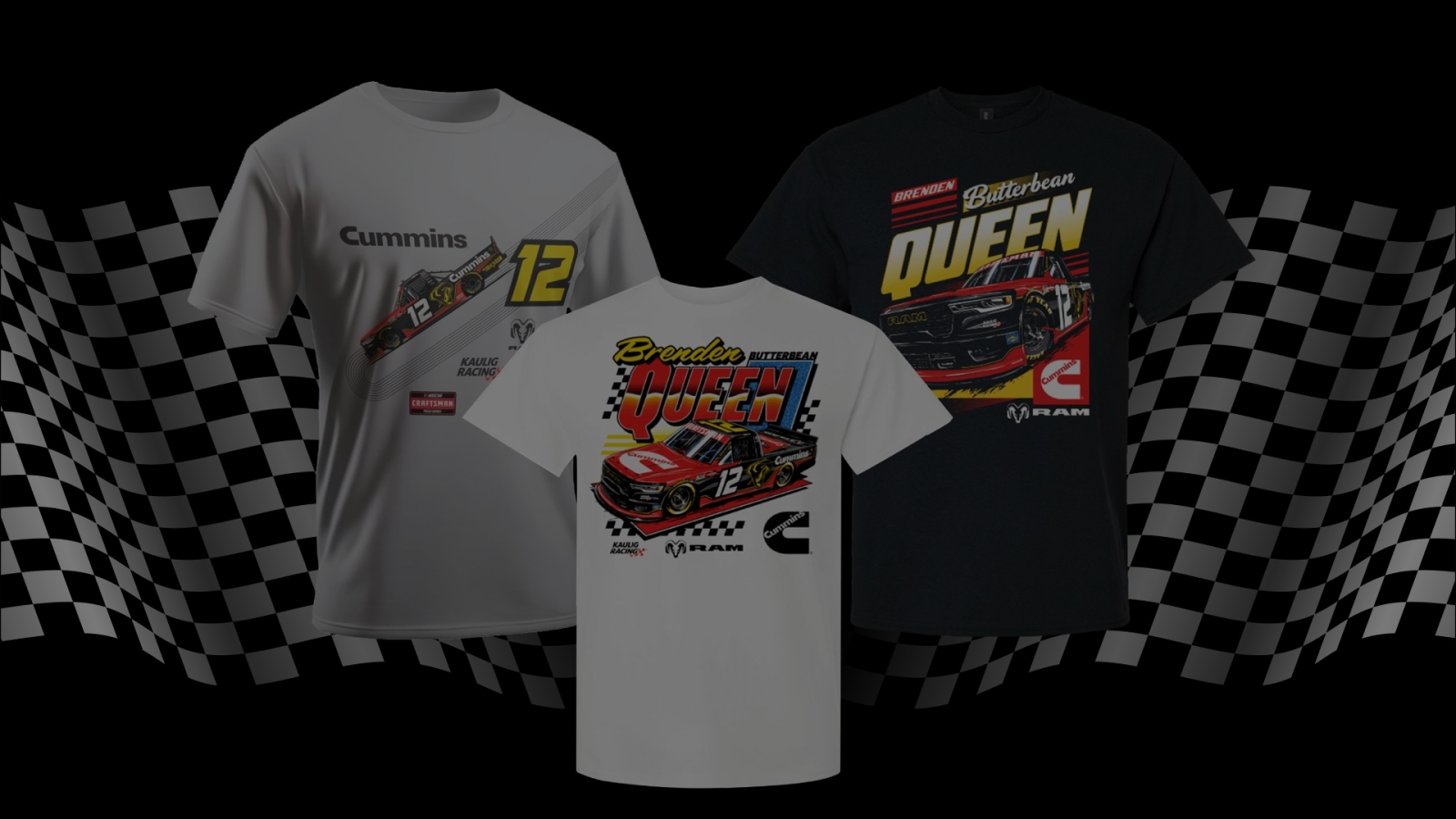 brenden queen nascar racing shirts