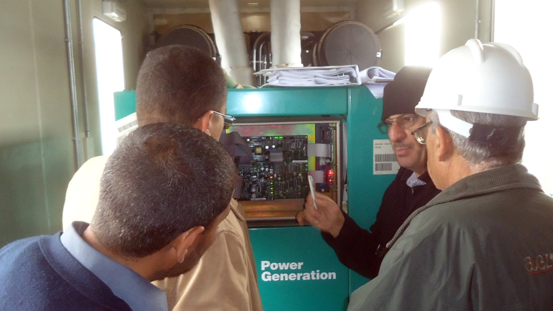 techs getting generator training