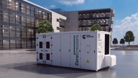 BESS in front of an office building