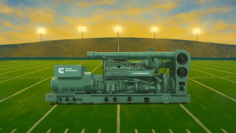 hsk78g generator on football field