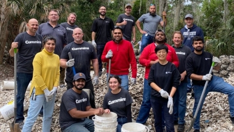 employees volunteering offsite