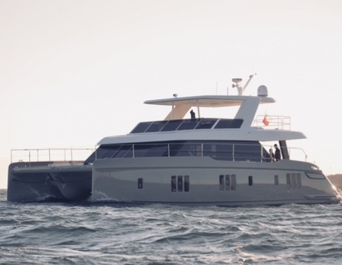 Sunreef 60 stationary at sea