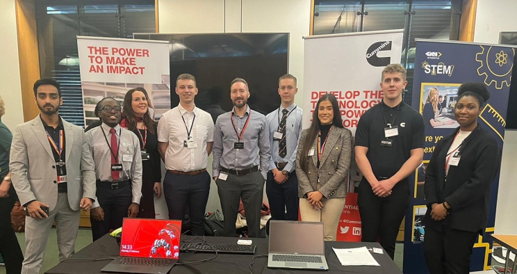 Cummins' apprentices at an event to celebrate the UK's National Apprenticeship Week