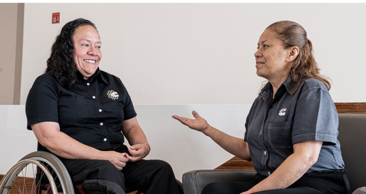 employees talking