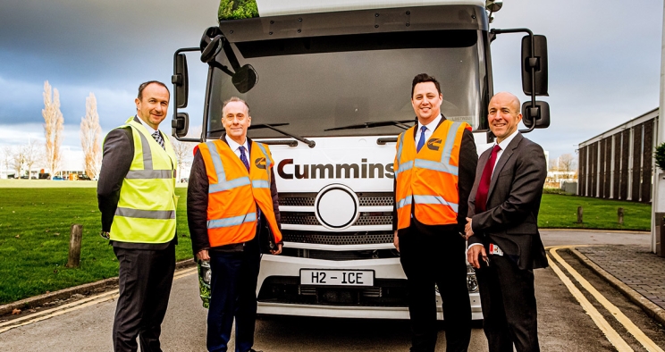 Lord Callanan Minister for Energy Efficiency and Green Finance  and Ben Houchen Mayor of Tees Valley visiting Cummins in Darlington 