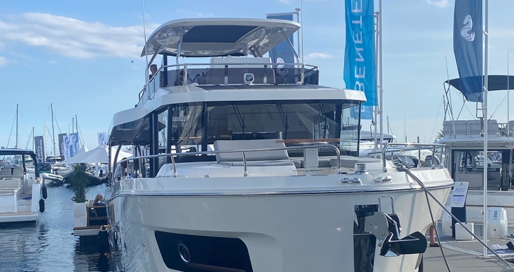 Beneteau SWIFT Trawler 54 at the Cannes Boat Show.