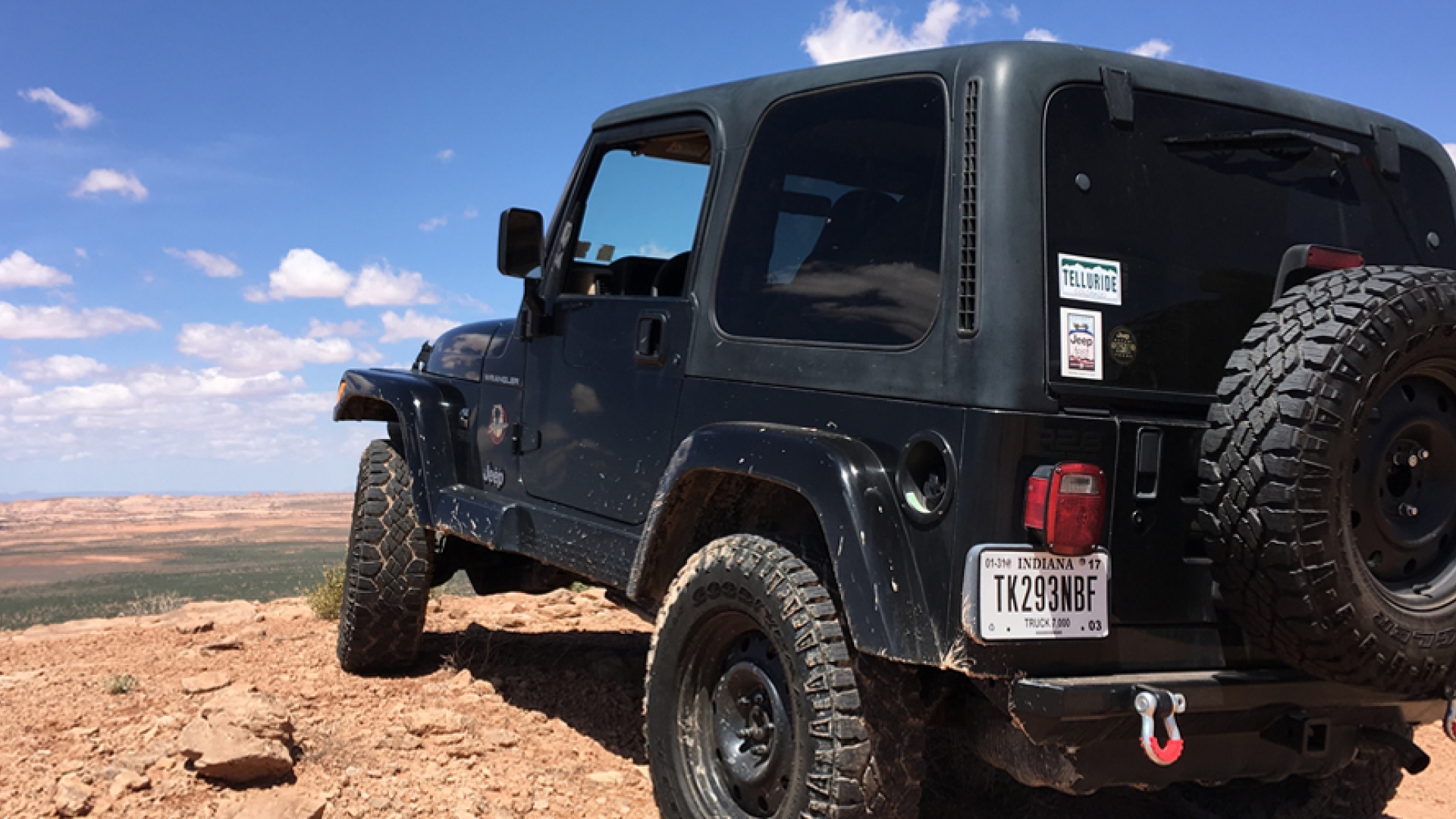 Cummins repowered Jeep overlooking desert