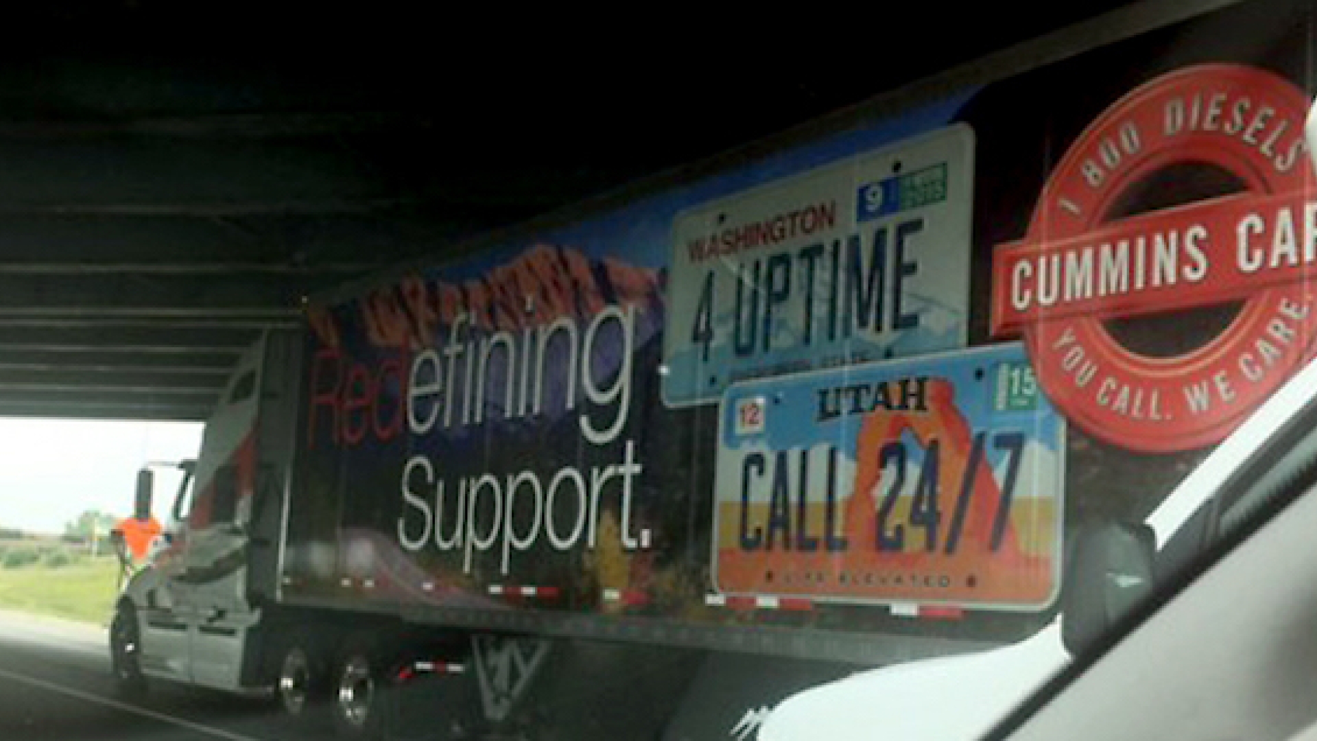 cummins redefining support tour trailer on highway
