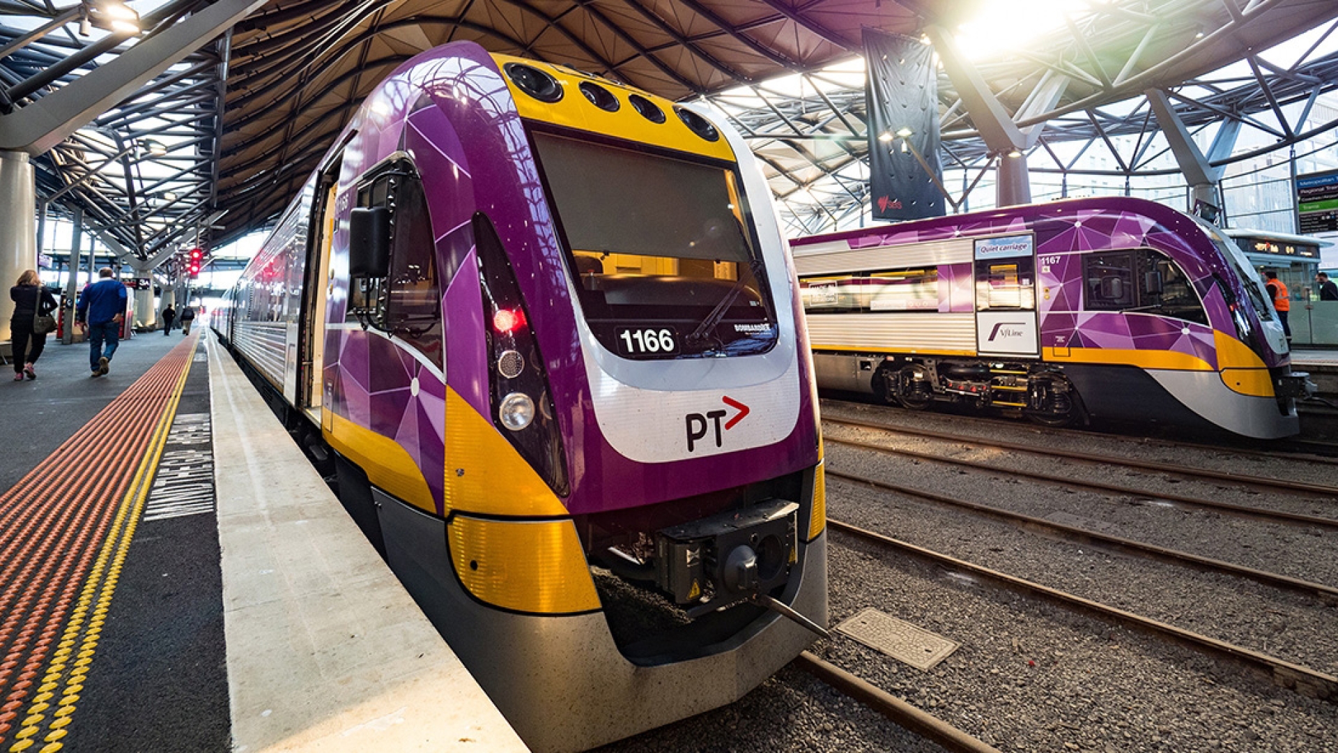 VLocity rail at the station