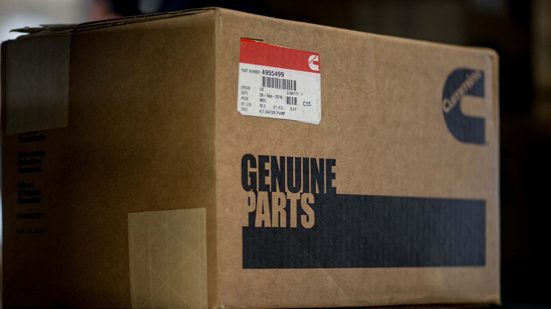 Cummins genuine parts box