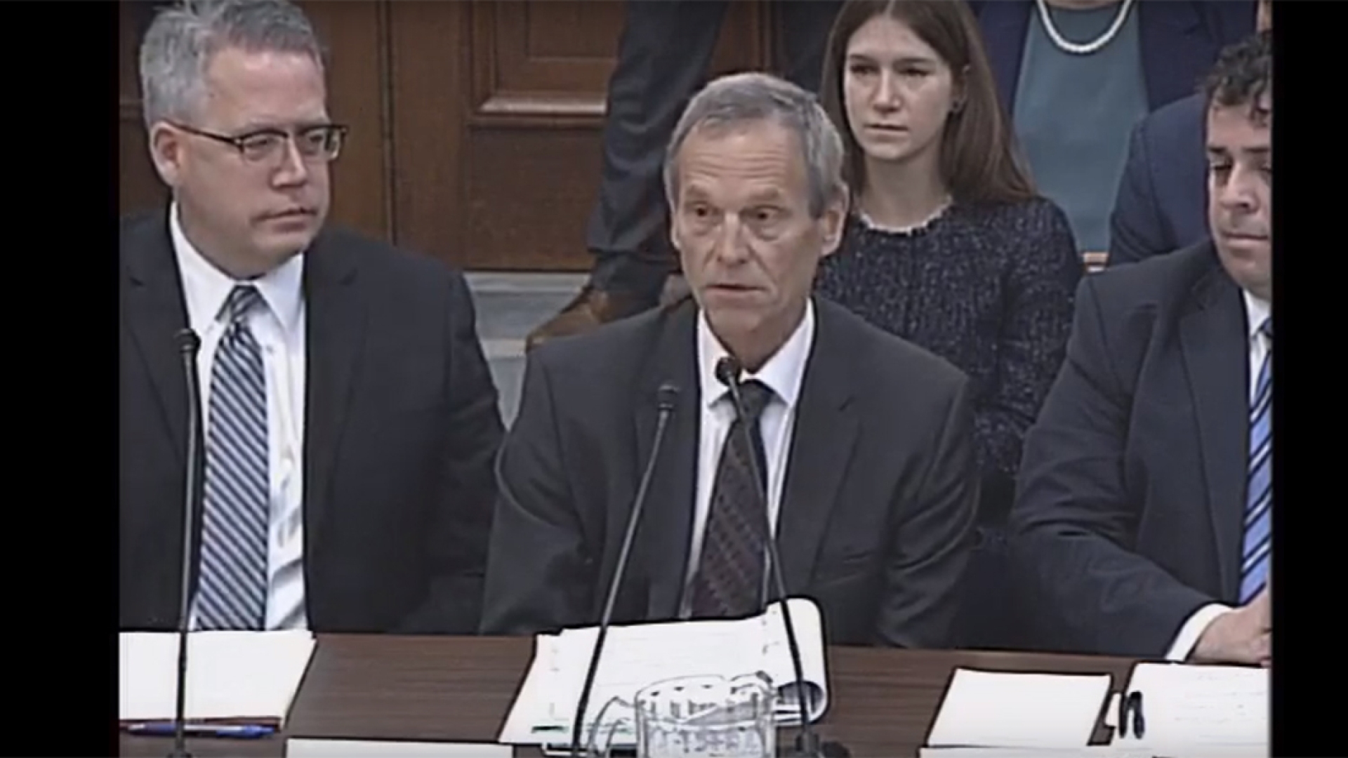 Dr. Wayne Eckerle, seated middle, testifies in front of the House Energy and Commerce Subcommittee on Environment and Climate Change in Washington, D.C.