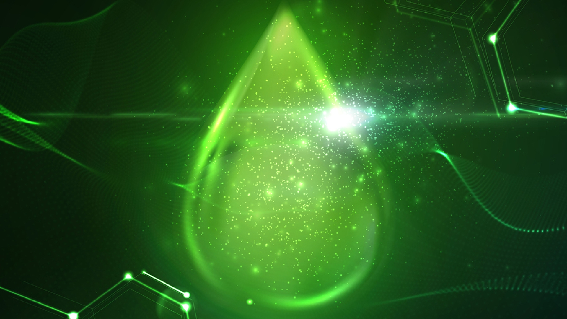 green water drop