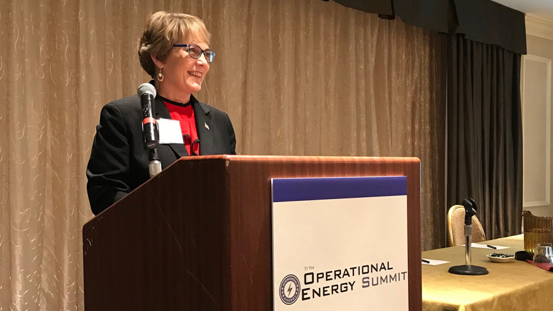 Cummins was an event sponsor and provided two speakers (pictured here is Doreen Swanson) for the 11th annual Operational Energy Summit in Washington, D.C.