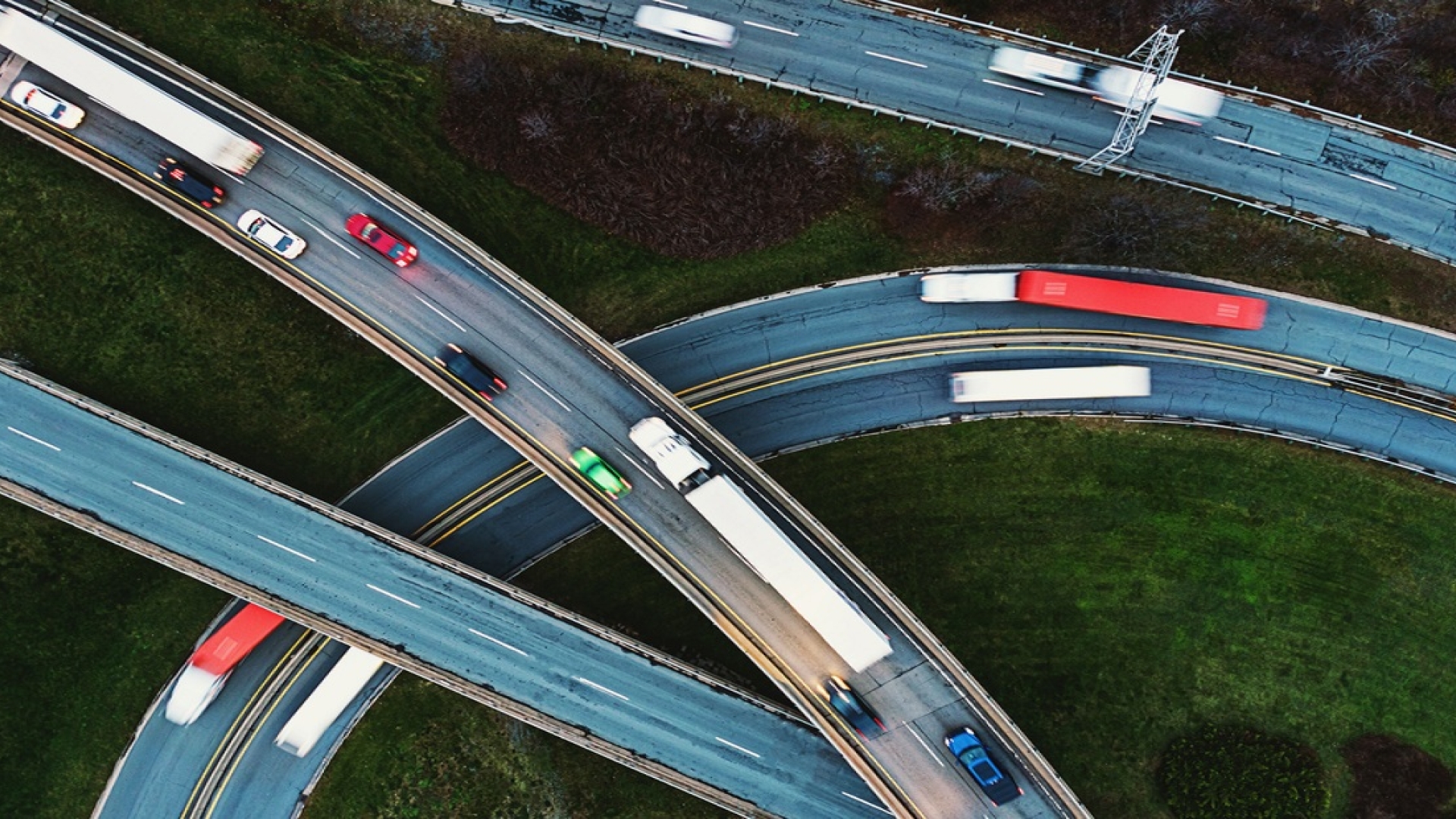 Trucks Driving on Highway 