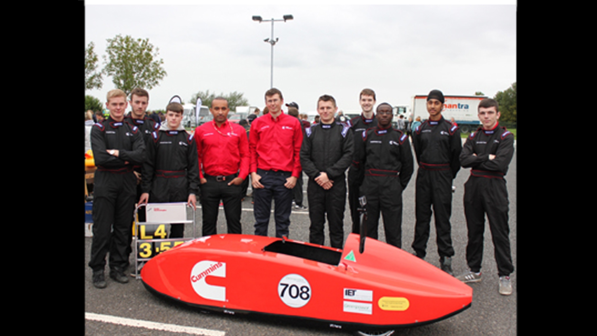 Greenpower Electric Car and team