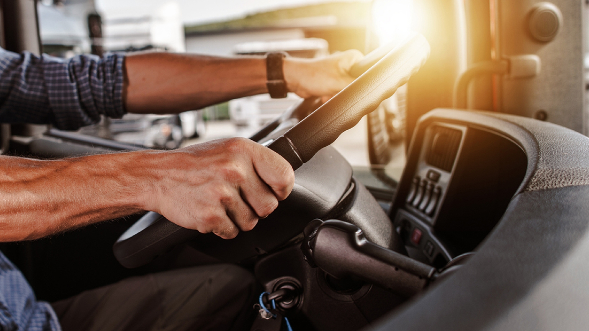 person driving semi