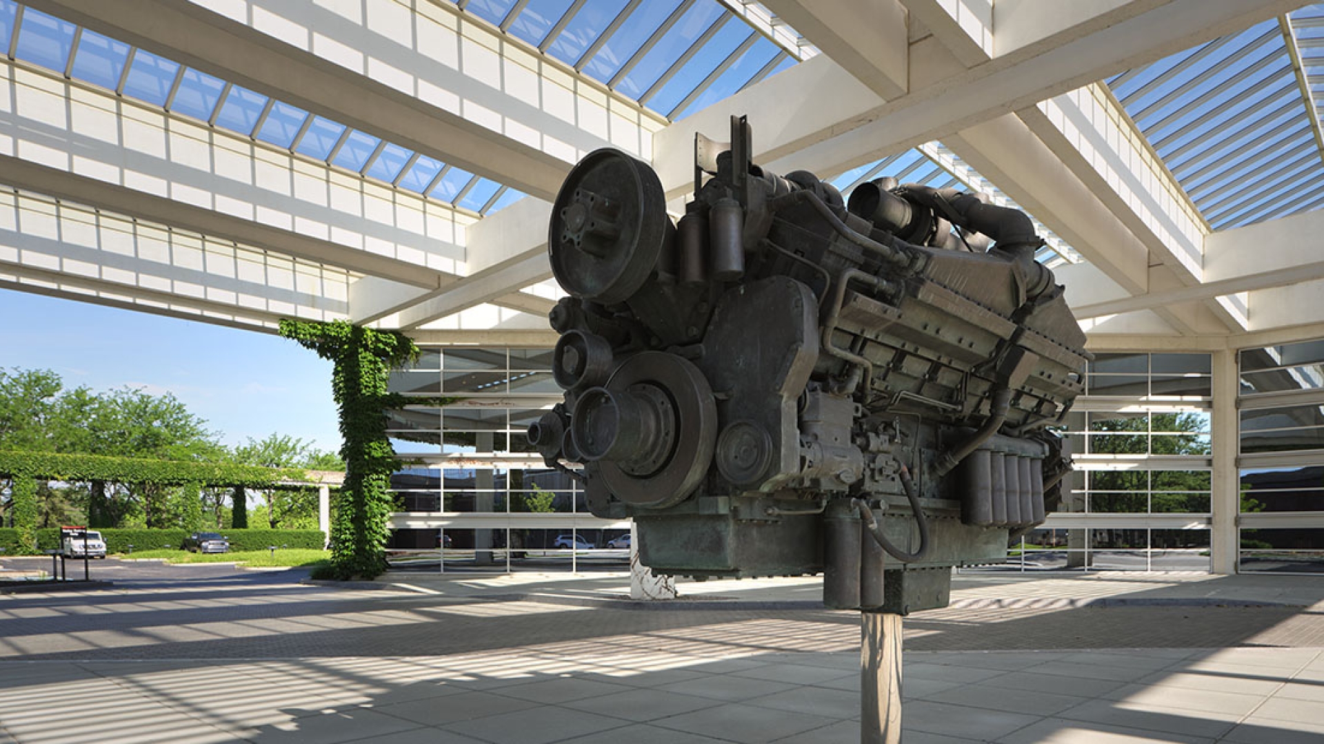 engine in front of COB
