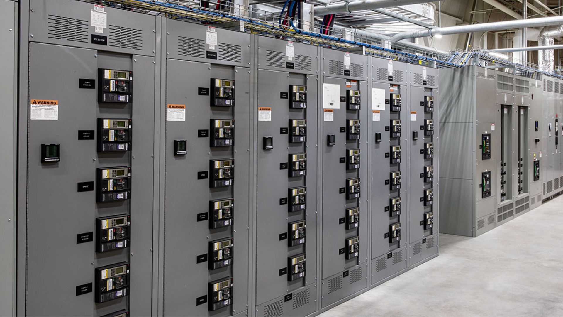 Row of PIC data center stations