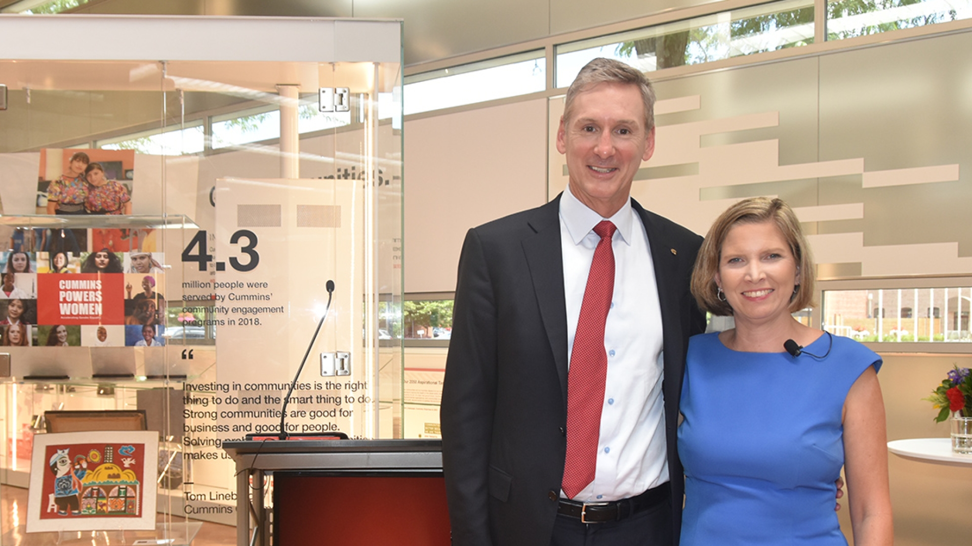 Tom Linebarger and Jen Rumsey smiling