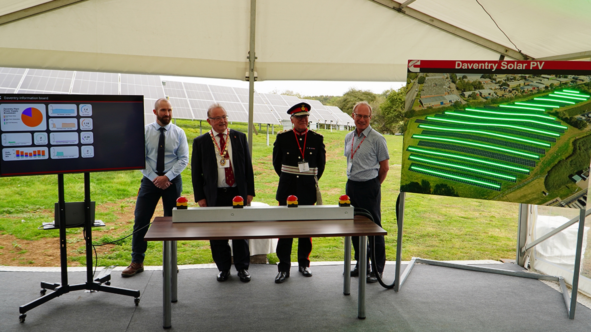 Opening of the new solar farm at Daventry Power Systems Plant
