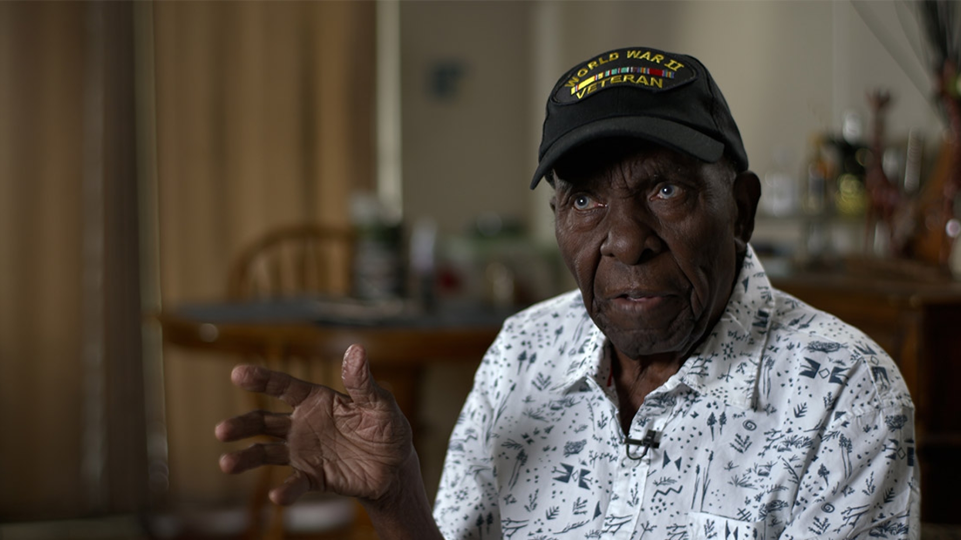 102-year-old World War II Veteran Ray Robinson smiling