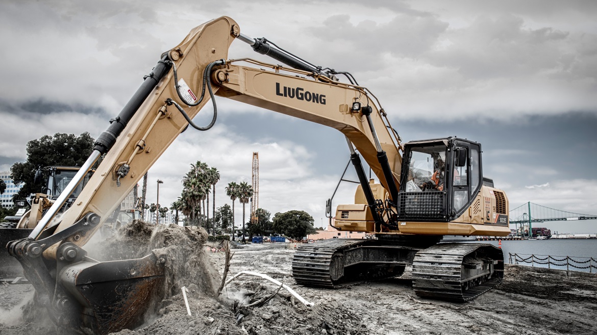 LiuGong excavator on a worksite