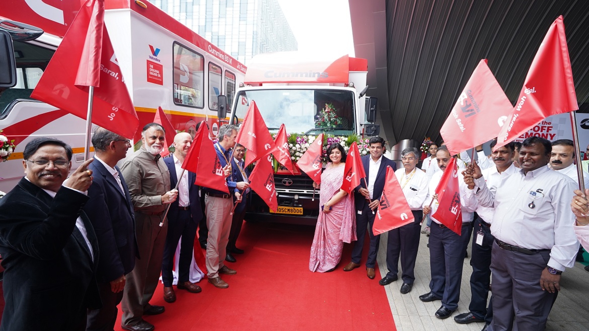 Training van flag-off ceremony