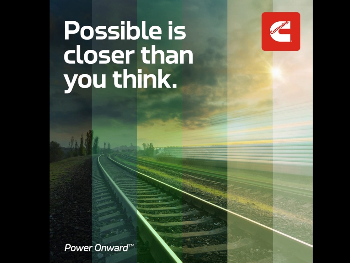 power onward rail engine branding graphic