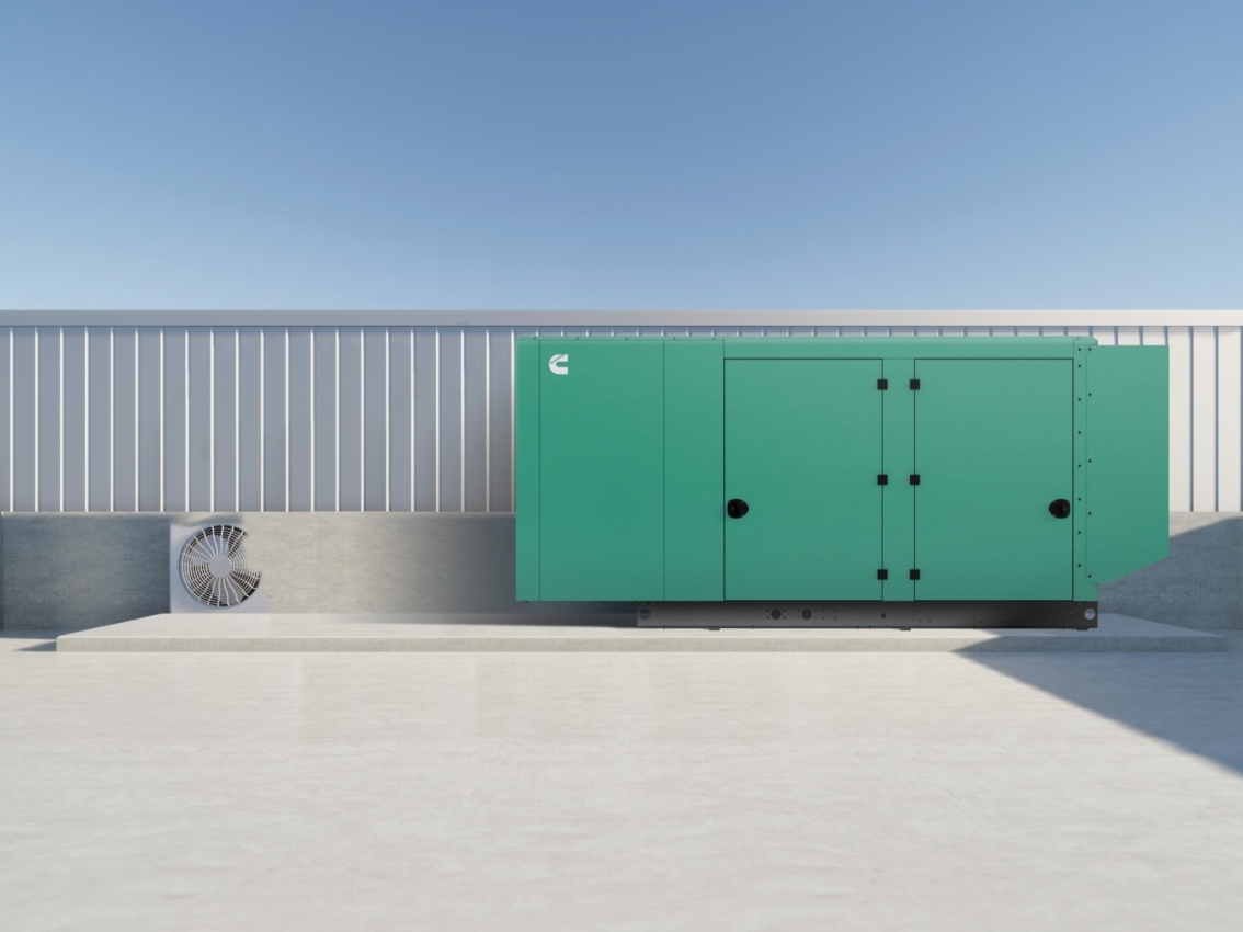 generator of rooftop of healthcare facility