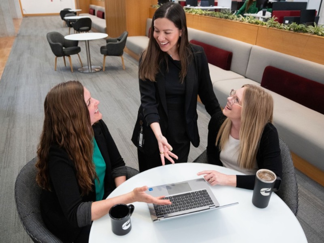 Cummins corporate employees having a discussion