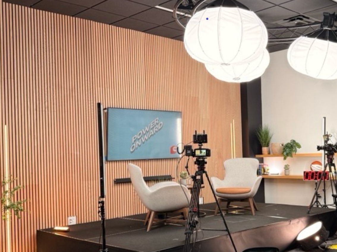 Set of Power Onward podcast