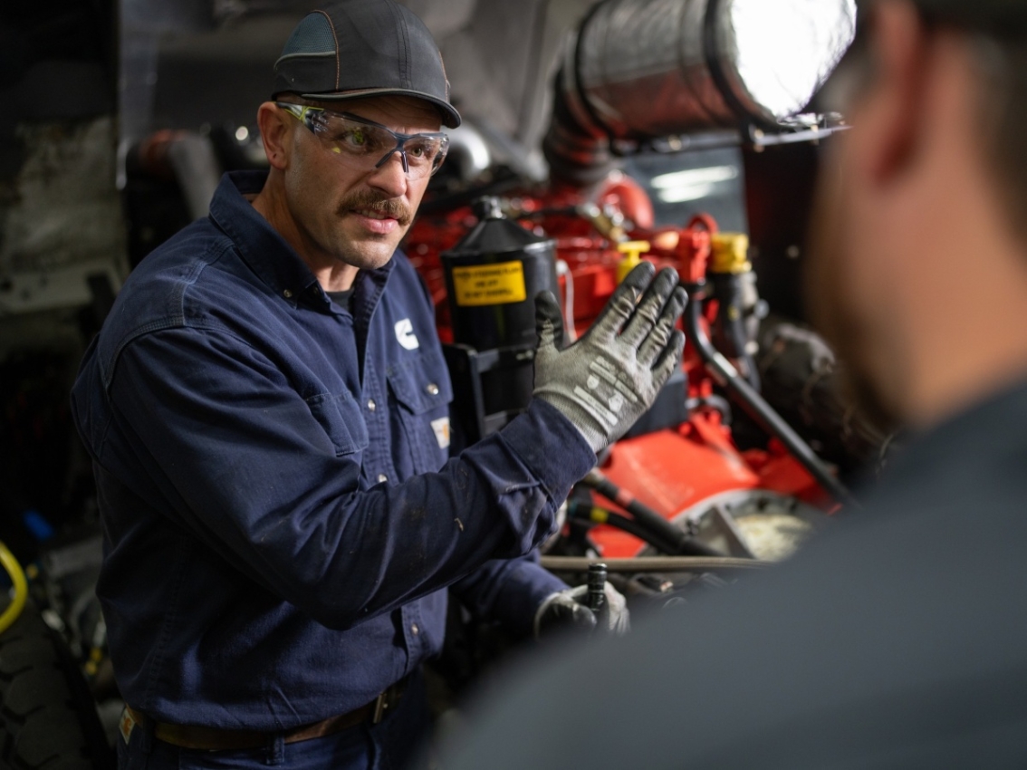 technician showing dedicated service