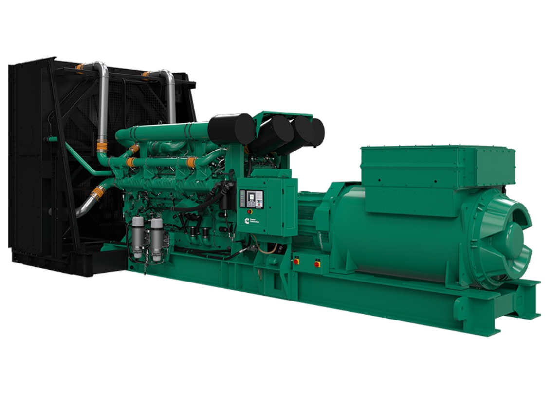 Cummins Centum Series generator set featuring a high-capacity engine, alternator and cooling system for mission-critical power applications